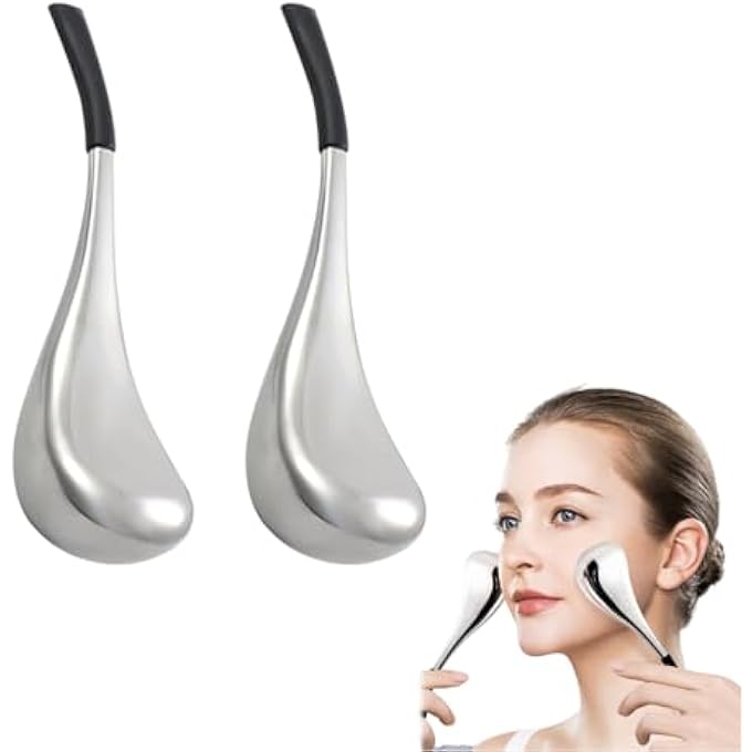STRBOXONG ICE GLOBES FOR FACE, 2PCS ICE GLOBES FACIAL SKIN CARE TOOLS FOR WOMEN FACE EYES, STAINLESS STEEL FACE BEAUTY CRYO STICKS FOR PUFFY EYES FACIALS GIRLS LADIES - Image 1